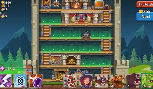 Gameplay of the Empire defense: Monster castle for Android phone or tablet.