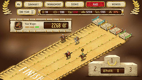Gameplay of the Empire manager: Gold for Android phone or tablet.