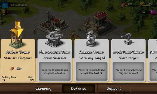 Gameplay of the Empire siege for Android phone or tablet.