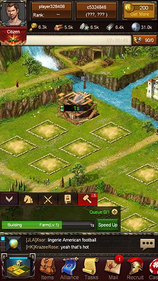 Gameplay of the Empire war: Age of heroes for Android phone or tablet.