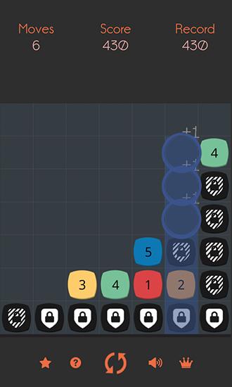 Gameplay of the Eptatron: A number puzzle for Android phone or tablet.