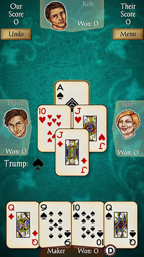 Euchre - Android game screenshots.