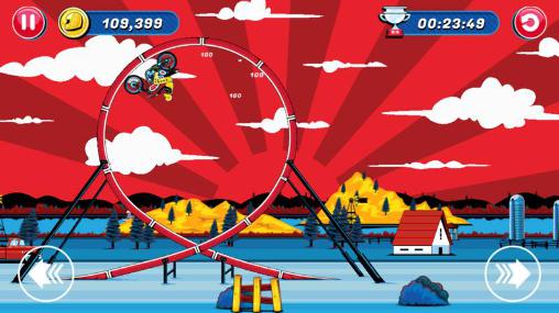 Gameplay of the Evel Knievel for Android phone or tablet.