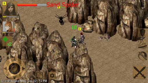 Gameplay of the Exiled kingdoms RPG for Android phone or tablet.