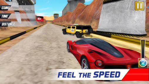 Gameplay of the Extreme police car racer for Android phone or tablet.