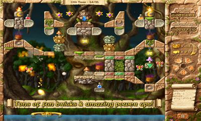 Gameplay of the Fairy Treasure Brick Breaker for Android phone or tablet.
