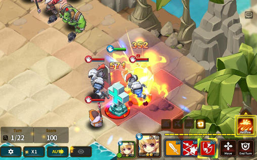 Gameplay of the Fantasy war: Tactics for Android phone or tablet.