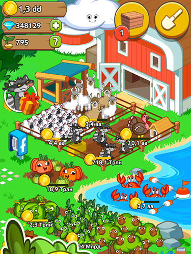 Farm and click: Idle farming clicker - Android game screenshots.