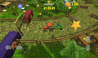 Gameplay of the Farm Driver Skills competition for Android phone or tablet.