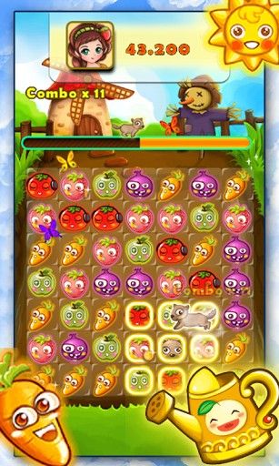 Gameplay of the Farm saga: Fruits king. Farm happy saga for Android phone or tablet.