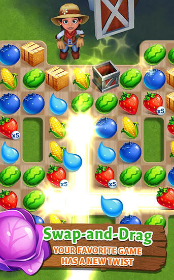 Gameplay of the Farmville: Harvest swap for Android phone or tablet.