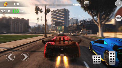 Fast car driving - Android game screenshots.