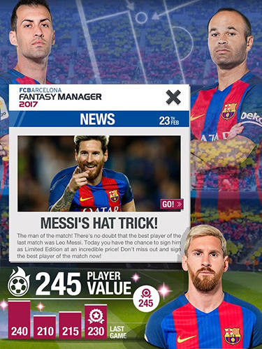FC Barcelona fantasy manager 2017 - Android game screenshots.