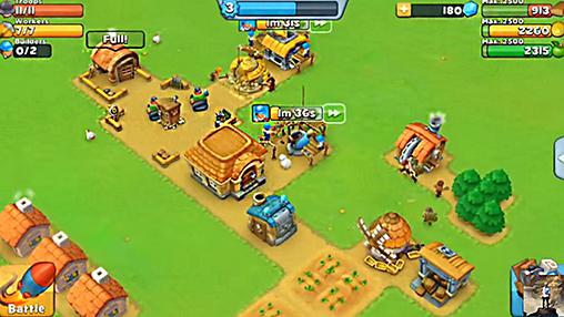 Gameplay of the Fieldrunners: Hardhat Heroes for Android phone or tablet.