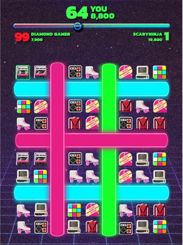 Fight back to the 80's: Match 3 battle royale - Android game screenshots.