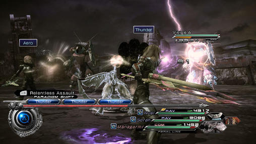 Gameplay of the Final fantasy 13-2 for Android phone or tablet.