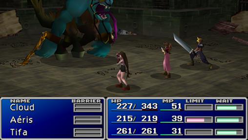 Gameplay of the Final fantasy 7 for Android phone or tablet.