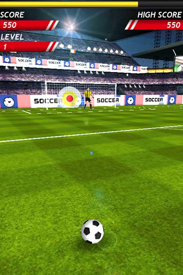 Gameplay of the Finger free kick master. Kicks soccer for Android phone or tablet.