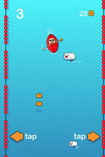 Gameplay of the Finger paddler for Android phone or tablet.