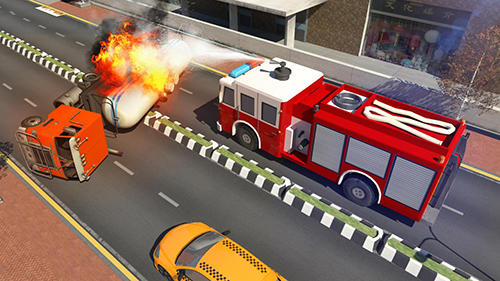 Fire engine truck simulator 2018 - Android game screenshots.