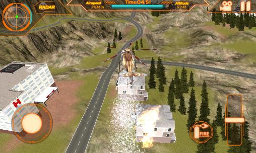 Gameplay of the Fire helicopter: Force 2016 for Android phone or tablet.