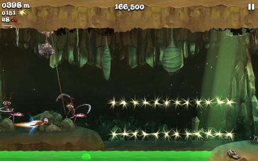 Gameplay of the Firefly runner for Android phone or tablet.