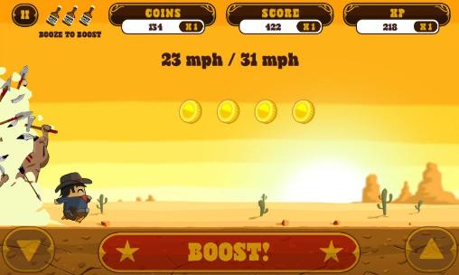 Gameplay of the Firewater: Cowboy chase for Android phone or tablet.