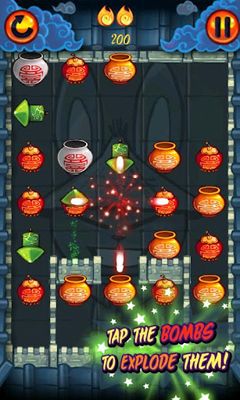 Gameplay of the Fireworks Free Game for Android phone or tablet.