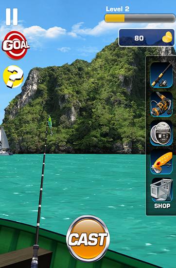 Gameplay of the Fishing 3D for Android phone or tablet.