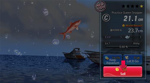 Gameplay of the Fishing hero. 1, 2, 3 fishing: World tour for Android phone or tablet.