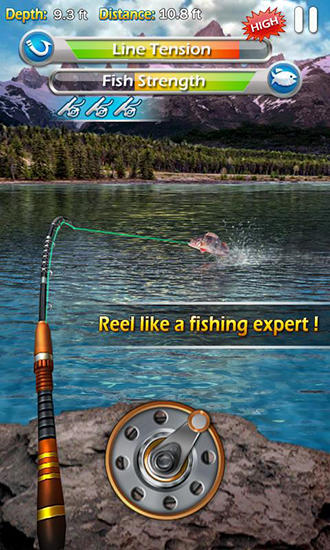 Gameplay of the Fishing mania 3D for Android phone or tablet.