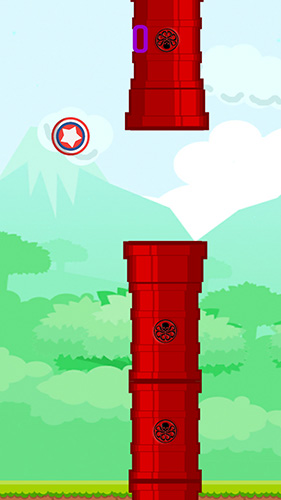 Flappy superhero - Android game screenshots.