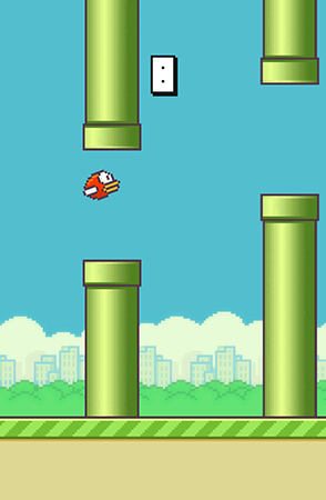 Gameplay of the Flappy bird for Android phone or tablet.