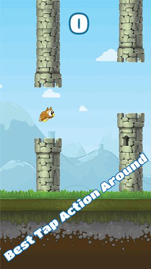 Gameplay of the Flappy owl for Android phone or tablet.