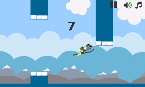 Gameplay of the Flappy ski jump for Android phone or tablet.
