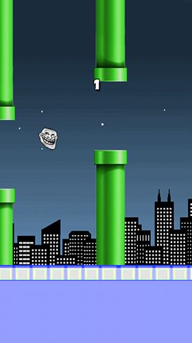 Gameplay of the Flappy troll for Android phone or tablet.