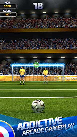 Gameplay of the Flick soccer 15 for Android phone or tablet.