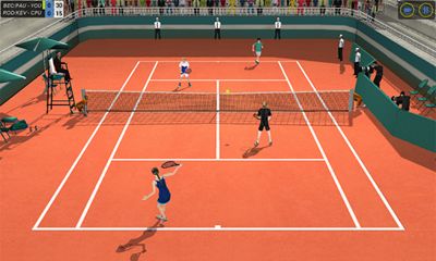 Gameplay of the Flick Tennis: College Wars for Android phone or tablet.
