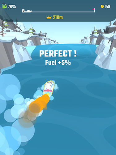 Flippy boat: Catching waves - Android game screenshots.