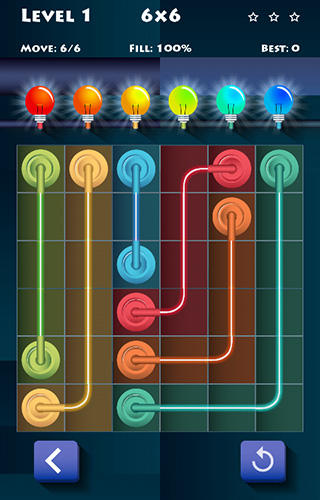Flow free: Connect electric puzzle - Android game screenshots.