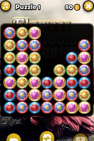 Gameplay of the Flowers bloom match for Android phone or tablet.