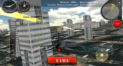 Gameplay of the Fly airplane fighter jets 3D for Android phone or tablet.