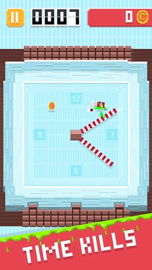 Gameplay of the Fly o'clock: Endless jumper for Android phone or tablet.