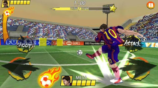 Gameplay of the Football king rush for Android phone or tablet.