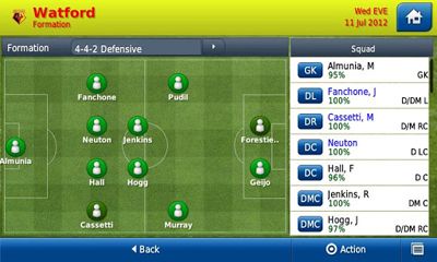 Gameplay of the Football Manager Handheld 2013 for Android phone or tablet.