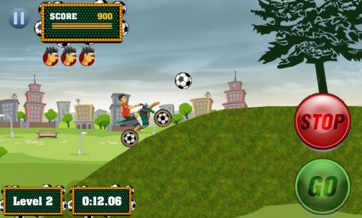 Gameplay of the Footy rider for Android phone or tablet.