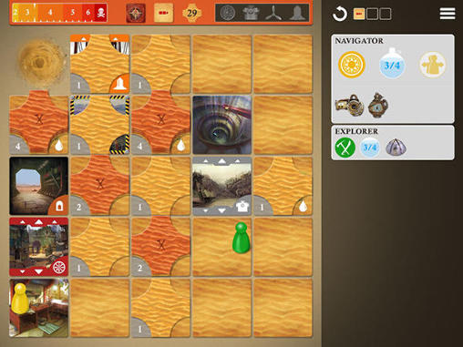 Gameplay of the Forbidden desert for Android phone or tablet.