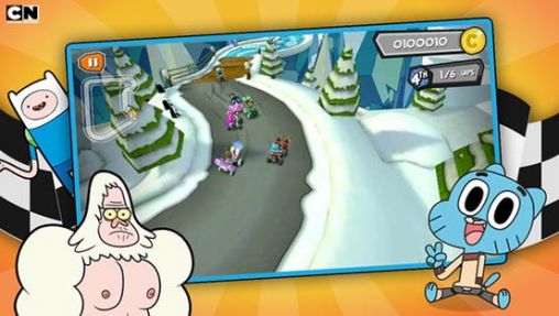 Gameplay of the Formula cartoon: All-stars for Android phone or tablet.