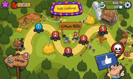 Gameplay of the Freak circus: Racing for Android phone or tablet.
