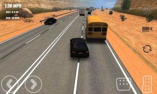 Gameplay of the Freeway traffic rush for Android phone or tablet.